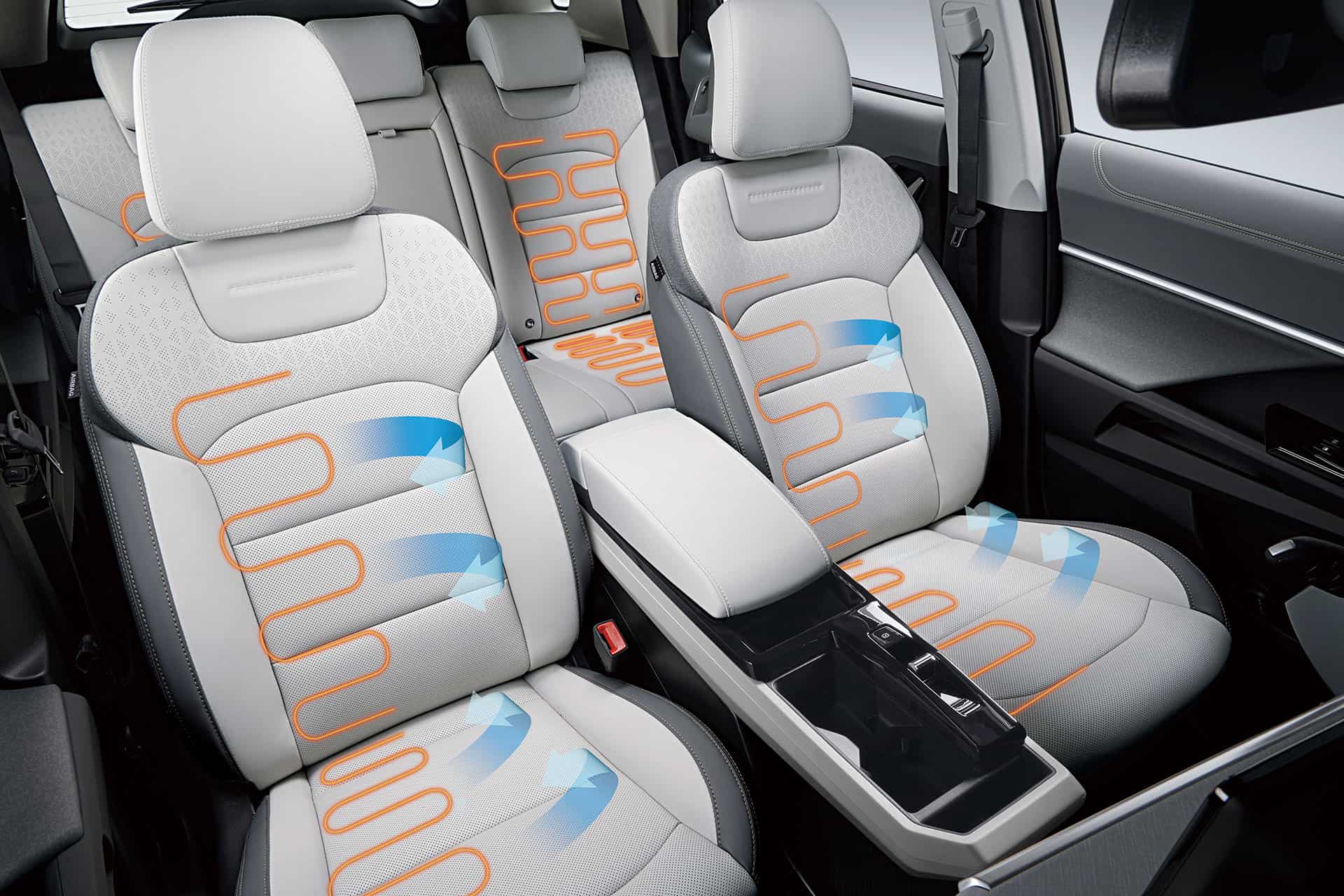 מושבים קדמיים מאווררים ומחוממים
(בדגם Executive)